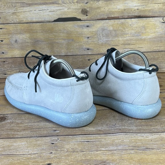 Worldboots Sz 8  Mens Moccasin Sneakers 100% Leather‎ Suede Light blue Color main image 12